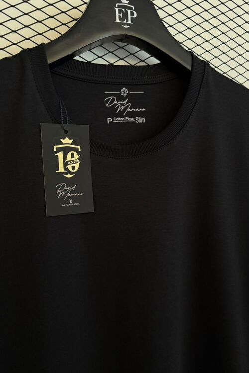 Camiseta Pima Cotton Interloque Preta